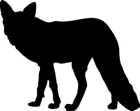 Fox Black And White Clipart | Free download on ClipArtMag png image