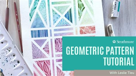 Geometric Watercolor Pattern Tutorial Youtube