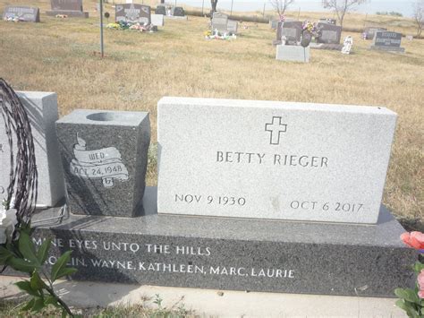 Betty Quincer Rieger M Morial Find A Grave