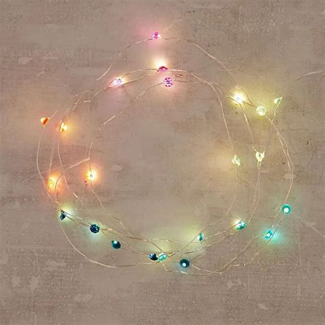 3m 30 Led Rainbow Diamond Fairy Lights String Battery Operated For