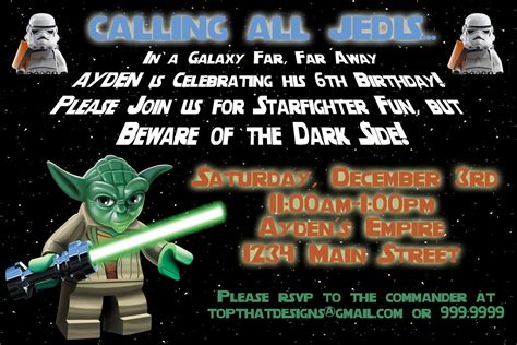 The menu for the star wars mystery menu dinner party. Star Wars Birthday Party Invitations | Drevio Invitations ...