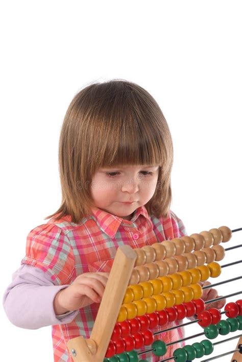 Cute Baby With Abacus Stock Photo Image Of Hair Innocence 52870236
