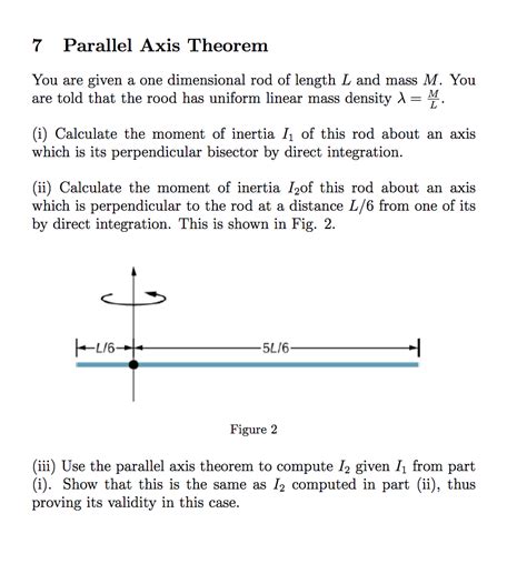 Solved: 7 Parallel Axis Theorem You Are Given A One Dimens... | Chegg.com