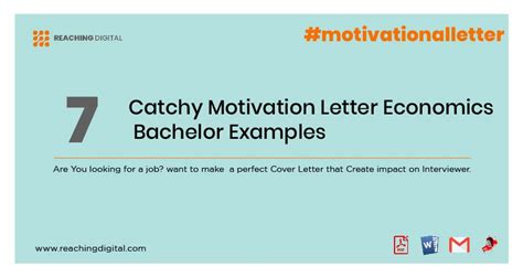 Catchy Motivation Letter Economics Bachelor 07 Examples