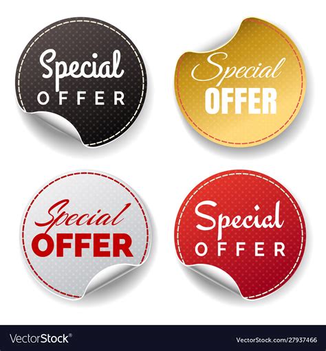Consumers Special Offer Stickers Royalty Free Vector Image