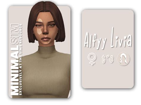 The Sims Resource Minimalsim Livia Hairstyle