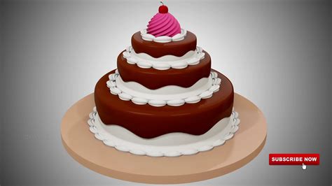 Birthday Cake Blender 2 80 Beta Eevee Realtime Rendering Youtube