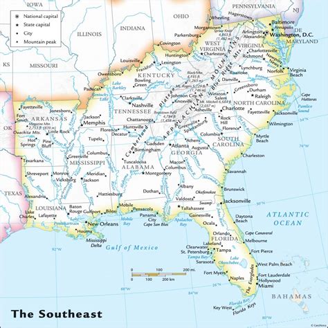 Us Southeast Regional Wall Map By Geonova Mapsales