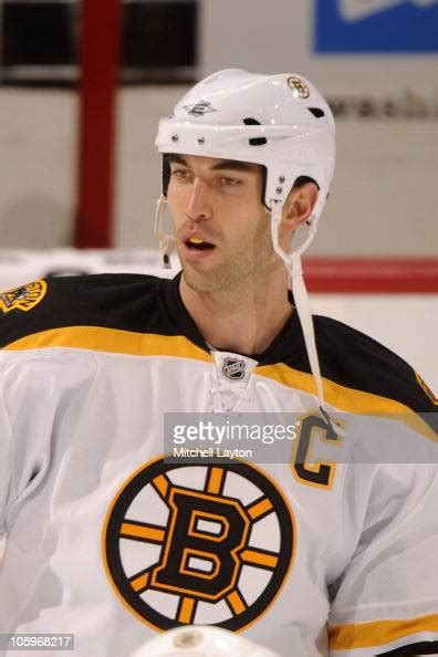 Zdeno Chara Of The Boston Bruins Looks On During Warm Ups Of An Nhl