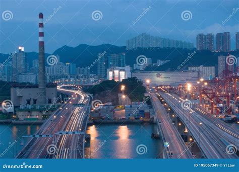 18 June 2007 The Tsing Yi South Bridge Hong Kong Editorial Stock Image