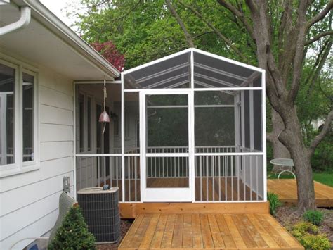 Exterior Bronze Screen Porch Enclosure With Cathedral Roof And