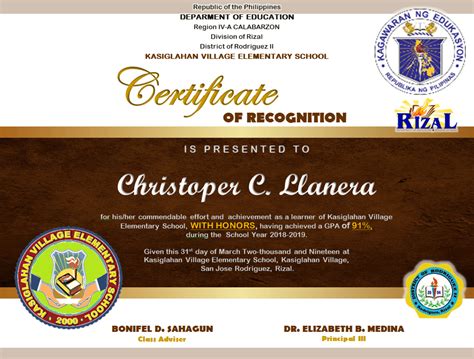 Resume examples > template 1 > certificate of recognition template sports. Deped Cert Of Recognition Template - Certificates Template ...