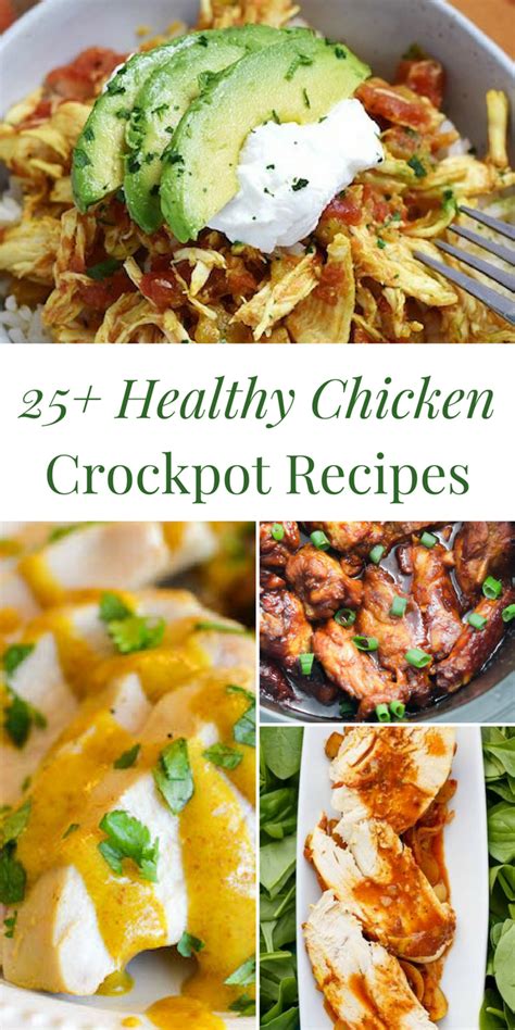 If serving over salad greens, cut chicken into strips and top with your. 25+ Healthy Chicken Crockpot Recipes - Tshanina Peterson