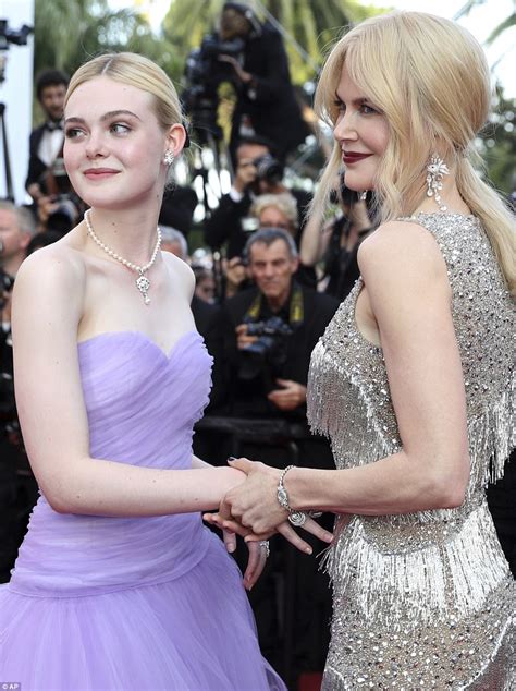 Kirsten Dunst And Elle Fanning Wear Matching Cannes Gowns Daily Mail Online