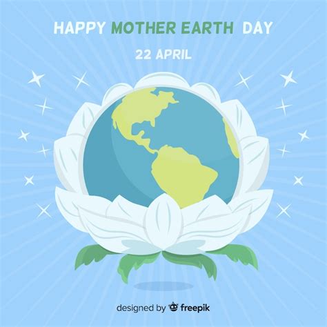 Free Vector Flat Mother Earth Day Background