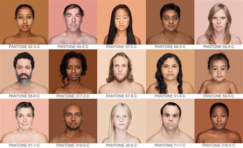 The Human Pantone Project Pantone Projects Different Skin Tones Images