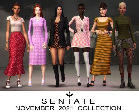 November 2021 Collection Sentate On Patreon Sims Sims 4 Sims 4