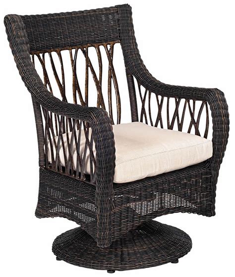Saves space when not in use. WhiteCraft by Woodard Serengeti Wicker Dining Chair ...