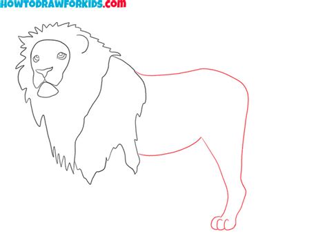 How To Draw A Realistic Lion Easy Drawing Tutorial For Kids
