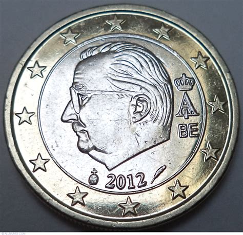 1 Euro 2012 Albert Ii 2001 2013 Belgium Coin 41645