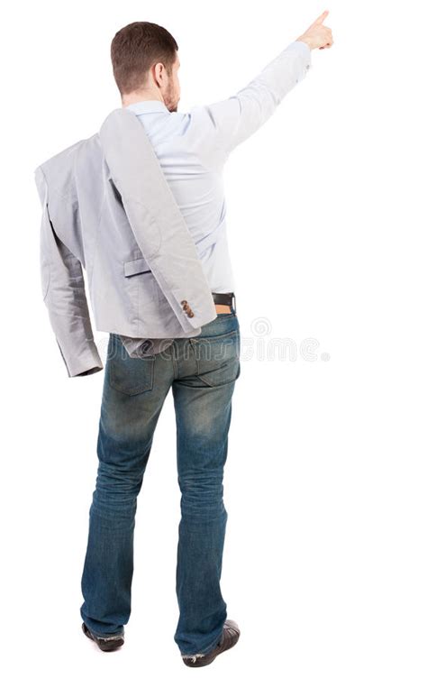 Back View Of Pointing Business Man Stock Photo Image Of Black