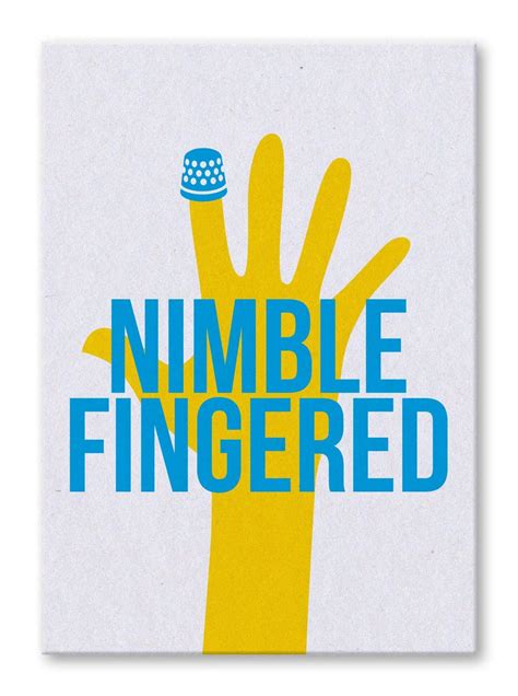 Postkarte Englisch Nimble Fingered Strickimicki Geschenke Zum