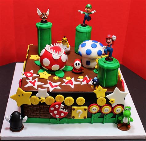 This spectacular super mario seventh birthday party was submitted by rachel pippi of nestling designs. Super Mario Birthday Cake by Cecy Huezo . www ...