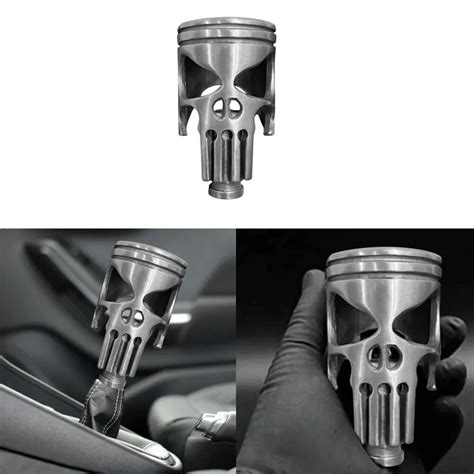Silver Punisher Car Auto Gear Manual Shifter Skull Lever Shift Knob Universal Gear Shift Knob