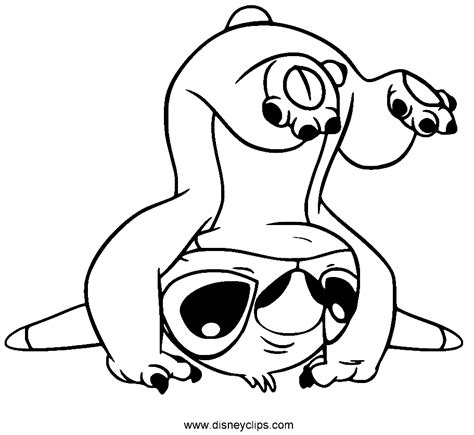 Stitch Standing On His Head Coloring Page Free Printable Coloring Pages