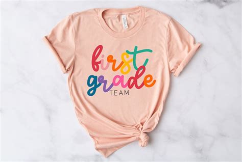 First Grade Team Shirt First Grade Shirt Back To School Etsy