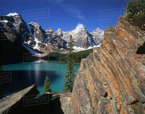 Canada Alberta Banff National Park Wenkchemna Peaks And Moraine Lake