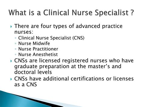 Ppt Clinical Nurse Specialist Powerpoint Presentation Free Download