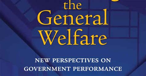 Promoting The General Welfare