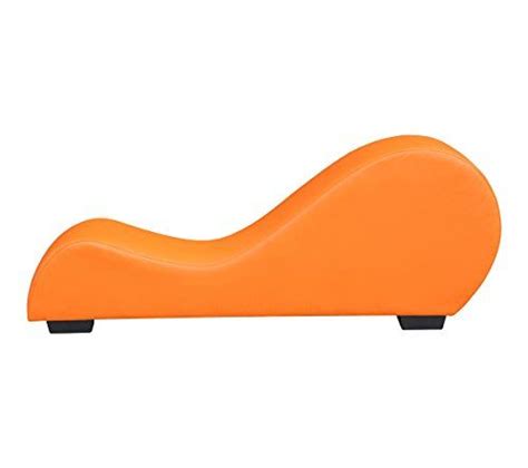 Us Pride Furniture Faux Leather Stretch Chaise Relaxation And Yoga Chair Orange Visit The