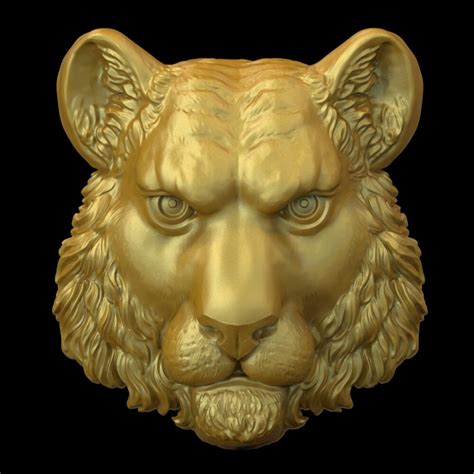 Tiger Head 3d Print Model By Craft3d