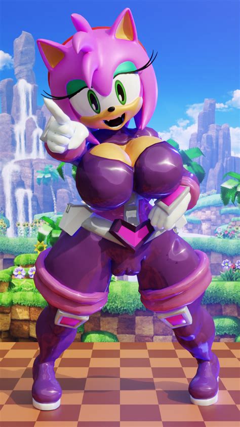 Rule 34 3d Amy Rose Amy Rouge Anthro Big Breasts Big