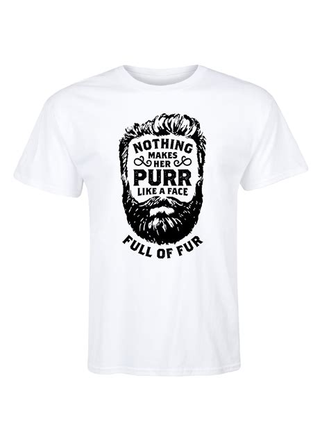 Instant Message Nothing Makes Her Purr Like A Face Full Of Fur Mens Short Sleeve Graphic T