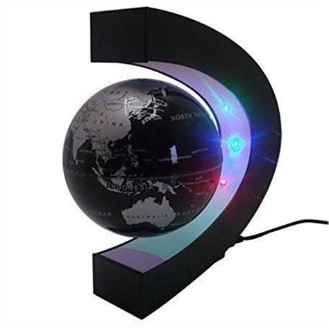 Senders Floating Globe With Led Lights C Shape Magnetic Levitation