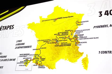 Carte du Tour de France c est plutôt original Découvrez toutes les étapes