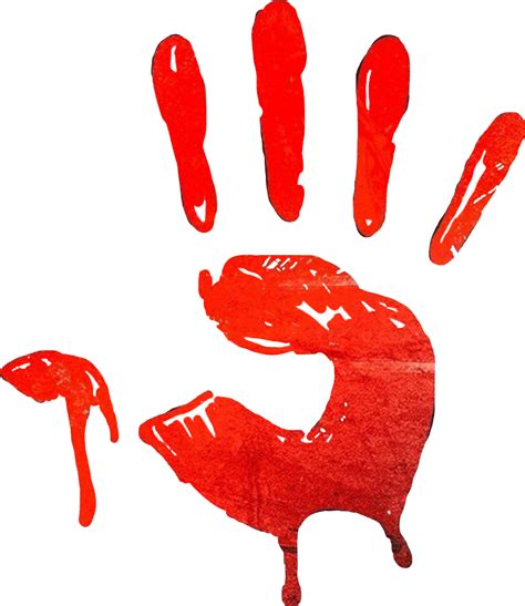 Bloody Hands Handprint Sticker By Annalivelovelaugh