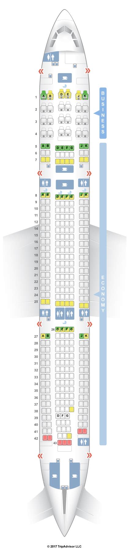 Seatguru Seat Map Fiji Airways Airbus A330 300 333
