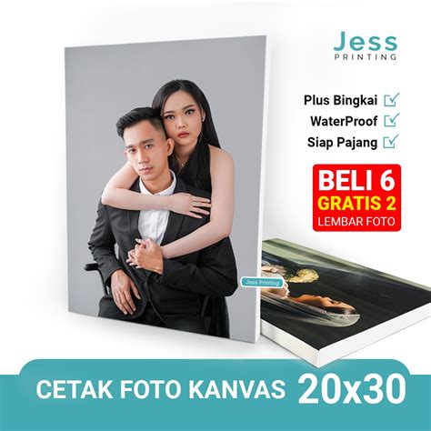 Jual Cetak Foto Kanvas X Cm Plus Bingkai Spanram Bahan Canvas