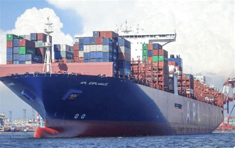 Apl Esplanade Becomes Cma Cgms Largest Container Ship Docked In Japan