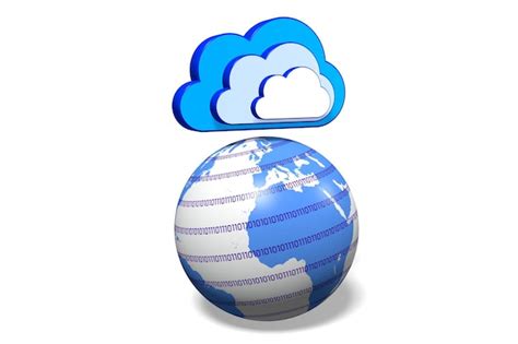 Premium Photo Cloud Shape And World Map With Binary Code Internet