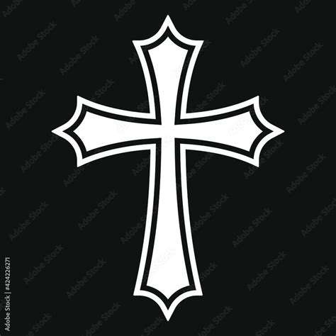 Cross Vector Shape Symbol Christianity Sign Christian Religion Icon