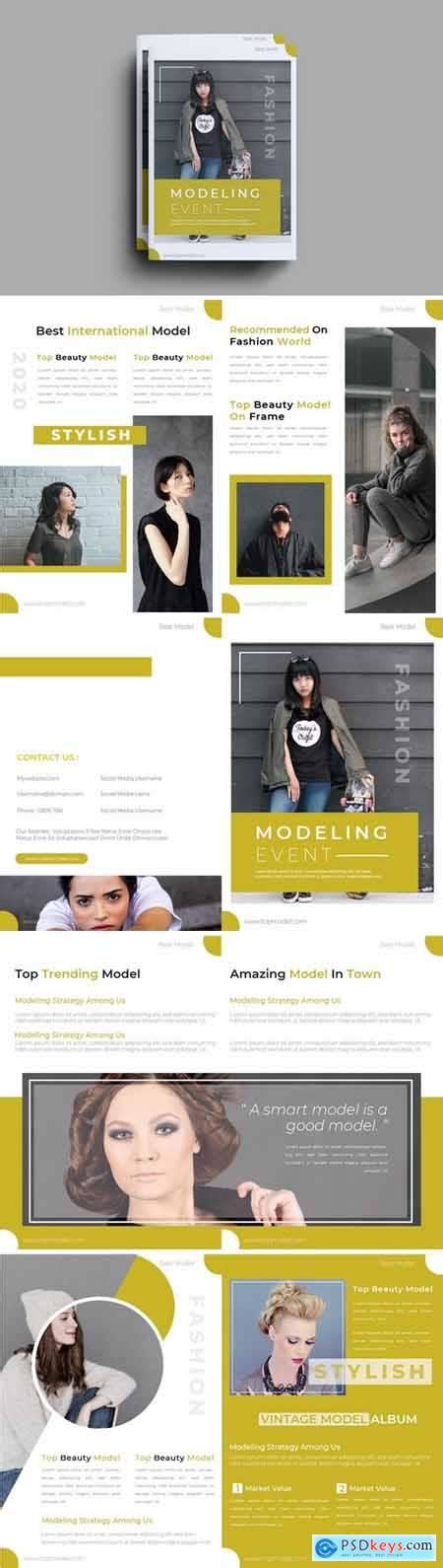 Modeling Event Brochure Template Free Download Photoshop Vector Stock