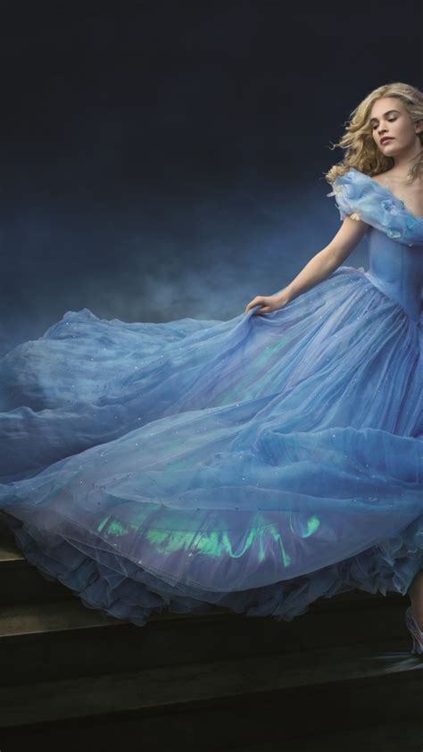 Wallpaper Cinderella, 2015, movie, film, romantic, blue dress, blonde