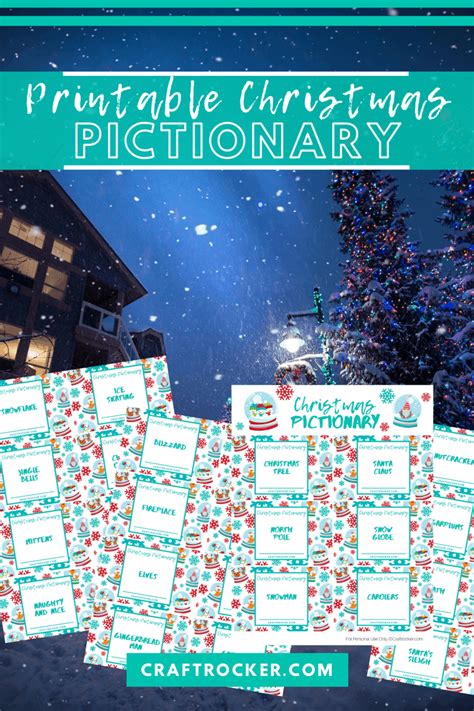 Printable Christmas Pictionary Game Craft Rocker