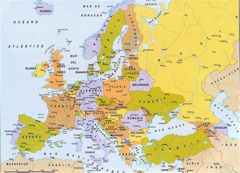 Mapas De La PenÍnsula IbÉrica Y Europa FÍsico PolÍtico 2º Eso