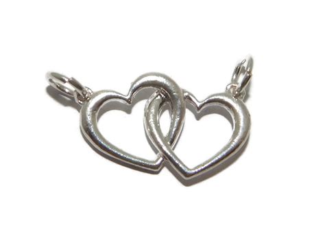 925 sterling silver two hearts pendant twins jewelry store